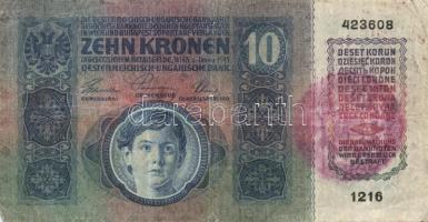 1915. 10K piros "Magyarország" körbélyegzővel T:III