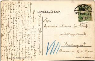 1907 Zenta, Senta; Eugen Herczeg szálloda, Bercel Leo üzlete. Kragujevits Szabbás kiadása / hotel, s...