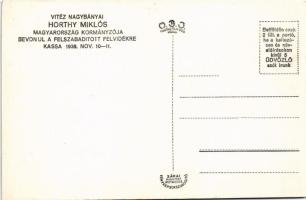 1938 Kassa, Kosice; Horthy Miklós kormányzó bevonulása / entry of the Hungarian troops, Horthy on wh...