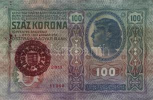 1912.100K "Magyarország" piros körbélyegzővel T:III