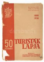 Turisták Lapja - 50 esztendő (1888-1938). 50. évf. 12. sz., 1938. december + Név- és tárgymutató a Turisták Lapja 1-50. évfolyamához (1888-1938). Összeáll.: Papp László. [Egy kötetben]. Bp., 1939, Magyar Turista Egyesület, 1 sztl. lev.+ 503-876 p.; 54 p. Kiadói papírkötés, sérült, szakadt borítóval.