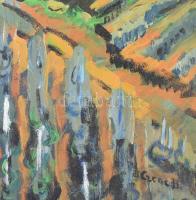 Czene B jelzéssel: Táj. Olaj, karton. Dekoratív fakeretben. 46x36 cm