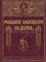 Magyar vasutasok albuma. Szerkesztette: Vass István. [1927] Budapest, 1927. (Magyar Vasutasok Albuma-vállalat - Apostol-nyomda.) 316 + [2] p. Első kiadás. Oldalszámozáson belül számos szövegközti felvétellel illusztrált vasutas ismeretterjesztő, érdekképviseleti, társadalombiztosítási és politológiai munka. Kolofon: ,,A Magyar Vasutasok Albuma a vasutas élet szociális, társadalmi és kulturális megnyilatkozásait vetíti a hivatás tükrén. A Magyar Vasutasok Albuma filléreiből segítjük a vasutas árvákat. A tartalomból: A nagy vezérkar - Néhány ecsetvonás az államvasutak igazgatósága üzemgazdaságának működéséről - Műkincset gyűjtő vasutasok - Leányinternátust a vidéki vasutasok továbbtanuló leányainak! - A m. kir. államvasutak könyvtára - Mozdonnyal szolgálatban és szolgálaton kívül - A ,,Vasutas-napok plakátharca - Cserkészek - Vasutasok a társadalmi és kultúrélet mozgalmaiban - A m. kir. államvasutak betegsegélyezése - A vasutas sajtó a küzdőtéren - Hogyan nevelik a jó vasutast? - A Máv. Tanonciskolák - A Föld sínútjai mentén - A vasút anyagfogyasztása - A vasutas társadalom és a sport. A segélyezési célból kiadott szakmunkának 1930-ban újabb kiadása is megjelent. Kéthasábos szövegoldalakkal. Néhány oldalon enyhe foltosság. Díszesen aranyozott, vaknyomásos, enyhén sérült gerincű kiadói félvászon kötésben, az első kötéstábla felirata felett a magyar címer ornamentikus keretben, alatta aranyozott vasúti embléma. Jó példány.