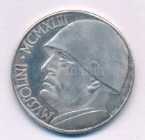 Olaszország 1928. (1943) 20L Mussolini fantáziaveret másolata (16,50g) T:XF Italy 1928. (1943) 20 Lire Mussolini replica of the fantasy coin (16,50g) C:XF Krause X#2