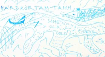 Bada Dada (Bada Tibor, 1963-2006): Hárdkór tam-tamm (cím nélkül), 1992-93. Vegyes technika, papír. J...