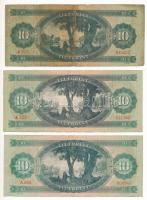 1957. 10Ft + 1962. 10Ft + 1969. 10Ft T:F,VG folt