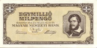 1945-46. 7klf infla bankjegy benne MP,BP T:I,I-