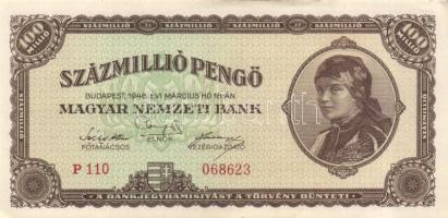 1945-46. 7klf infla bankjegy benne MP,BP T:I,I-