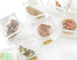 20 darab klf ásvány, nagyítós dobozban