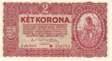 1920. 2K (3x) vastag csillaggal, egymásutáni sorszámokkal T:I,I-