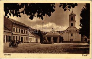 Óradna, Alt-Rodna, Radna veche, Rodna; Piactér, templom / market square, church (EK)