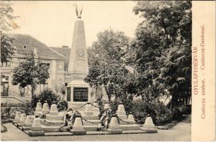 1909 Gyulafehérvár, Alba Iulia; Custozza szobor. Petri F. Vilmos kiadása / Custozza-Monument / military monument (fl)