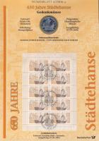Németország 2006. 10€ Ag "Hanza kereskedelmi útvonal" + 10€ Ag "800 éves Drezda" nagyalakú emlékíveken egy-egy bélyeg-kisívvel, elsőnapi bélyegzőkkel, ismertetőkkel T:BU