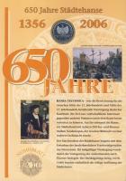 Németország 2006. 10€ Ag "Hanza kereskedelmi útvonal" + 10€ Ag "8...