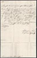 1829 Tarkovics Gergely eperjesi püspök által aláírt hivatalos irat