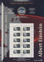 Németország 2005. 10€ Ag "Albert Einstein" + 10€ Ag "Friedrich von Schiller" nagyalakú emlékíveken egy-egy bélyeg-kisívvel, elsőnapi bélyegzőkkel, ismertetőkkel T:BU