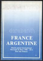 1986 Francia-argentin futballmérkőzés hivatalos programfüzete