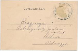 1906 Páty, Kossuth utca, Református templom, Klein Lipót üzlete (Rb)