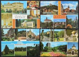 Kb. 100 db MODERN külföldi város képeslap, főleg európai / Cca. 100 modern non-Hungarian town-view postcards