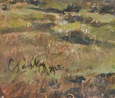 Csánky Dénes (1885-1972): Napkelte a tanyán, 1925. Olaj, vászon, jelzett. 46×58 cm