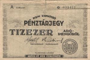 1946. 10.000AP pénztárjegy T:III/IV