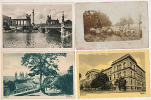 21 db főleg RÉGI történelmi magyar város képeslap vegyes minőségben / 21 mostly pre-1945 historical Hungarian town-view postcards in mixed quality