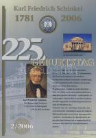 Németország 2006. 10€ Ag "Labdarúgó VB - Németország" nagyalakú emlékíven elsőna...