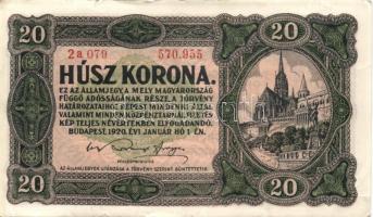 1920. 20K (2x) egyiken számok közt pont T:II+,II