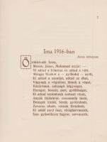 Molnár Jenő:
Ima 1916-ban. [Versek.]
Budapest, 1916. Singer és Wolfner (Pester Lloyd-Társulat ny.)...