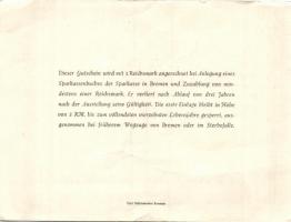 Németország/Nemzetközi megszállás/Bremen/Sparkasse 1947. 3RM nagyalakú bón, vízjeles papíron T:II