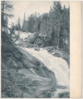 Tátra, Magas-Tátra, Vysoké Tatry; Tarpatak alsó vízesése. M.T. és F.V. Koch és Pór kiadása - hajtatlan panorámalap / Kohlbachtal unterer Wasserfall / waterfall - unfolded panoramacard (16,7 x 14 cm)