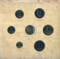 2005. 1Ft-100Ft (7xklf) forgalmi sor szettben + 10Ft "József Attila" T:BU kis patina
Adam...