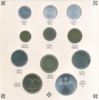 1993. 10f-200Ft (11xklf) forgalmi sor "Magyarország pénzérméi" karton dísztokban, egy lapo...