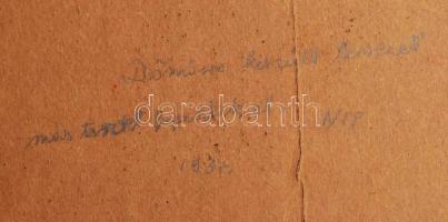 Nolipa István Pál (1907-1986): Dömösi templom dekorációs terve, 1937. Akvarell, papír. Jelzett a hát...