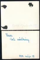 cca 1939-1942 Apatin, Kassa, katonai bunkerek, 2 db fotó, hátoldalon feliratozva, 6,5×9 cm