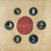 2016. 5Ft-200Ft (6xklf) forgalmi sor + "Zsigmond aranyforintja" aranyozott, jelzett Ag utá...