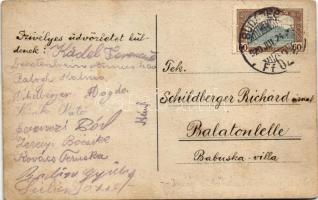 1920 Budapest VI. Schildberger Richárd műszaki üzlete és Holndonner Ferenc pék sütödéje az Ó utca 16...