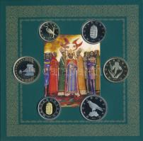 2017. 5Ft-200Ft (6xklf) forgalmi szett + I. László által kibocsátott denár egyoldalas Ag lemezverete...