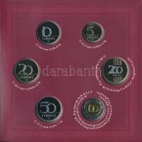 2018. 5Ft-200Ft (6xklf) forgalmi sor + "Albert aranyforintja" jelzett, aranyozott Ag utánv...