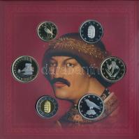 2018. 5Ft-200Ft (6xklf) forgalmi sor + "Albert aranyforintja" jelzett, aranyozott Ag utánv...