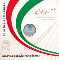 2011. 5Ft-200Ft (6xklf) forgalmi sor szettben + 3000Ft Ag "Az Európai Unió Tanácsának magyar elnöksége" emlékére (10g/0.925/30mm), dísztokban T:BU  Adamo FO45.3