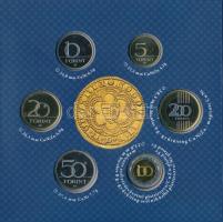 2013. 5Ft-200Ft (6xklf) forgalmi sor szettben + 2013. "I. Lajos aranyforintja" aranyozott ...