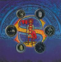 2014. 5Ft-200Ft (6xklf) "Lancea Regis" forgalmi sor szettben, benne ónozott réz Szent Istv...