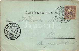 1900 Nagyszombat, Tyrnau, Trnava; Invalidus templom, Alsó hosszú utca, Szeminárium utca, Barátok tem...