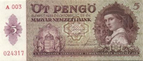 1939. 5P T:II+ csak egyszer hajtva!