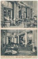 Fiume, Rijeka; Café Grande, Piazza Andrássy / Nagy kávéház és belső / cafe interior (Rb)