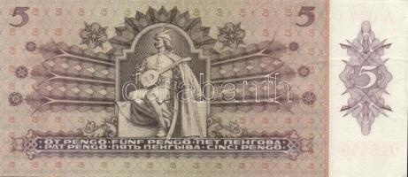 1939. 5P (2x) egyugrású sorszámokkal, erős mindkettő papírráncokkal! T:I