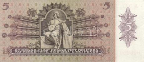 1939. 5P (2x) egyugrású sorszámokkal, erős mindkettő papírráncokkal! T:I