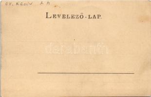 Eperjes, Presov; Kollégium és Caraffa vesztőhely, Kogel üzlete. Cattarino S. kiadása / boarding scho...