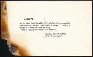 Bada Dada (Bada Tibor, 1963-2006): André Breton, kemény beton. Tus, papír. Jelzett. Hátoldala meghív...